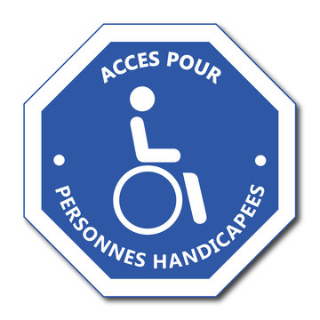 Logo accès pour personne handicapée.