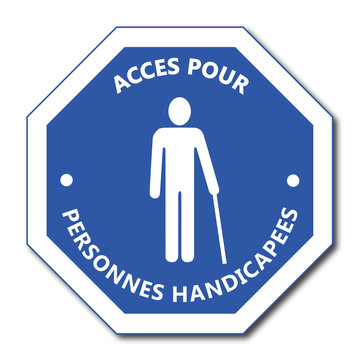 Logo accès pour personne handicapée.