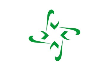 letter x star arrow icon logo connection