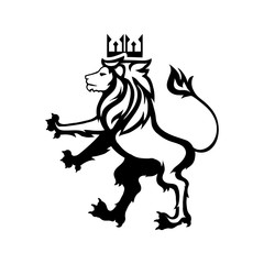 Heraldry lion logo