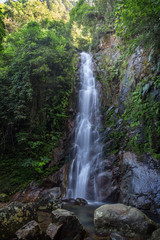 Fototapeta na wymiar Middle Fall of the Ng Tung Chai Waterfalls at the New Territories in Hong Kong, China.