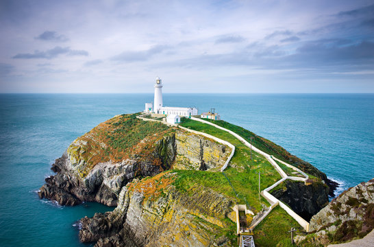South Stack Lighthouse in Anglesey, Wales, UK, GB