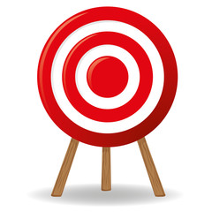 Target object supported, shooting sport target in front