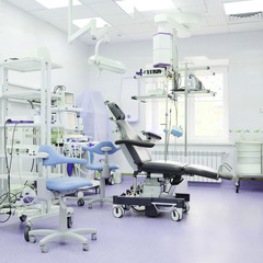 interior of the operating room in dental clinic