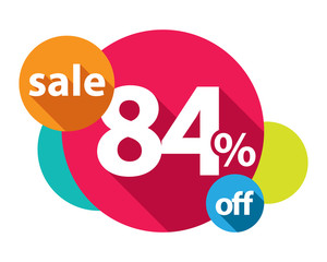 84% discount logo colorful circles