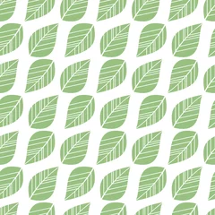 Afwasbaar behang Groen groene naadloze bladeren