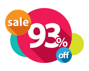 93% discount logo colorful circles