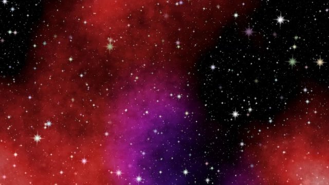 Night sky with stars. The journey through space. Short clip with zoom in effect.