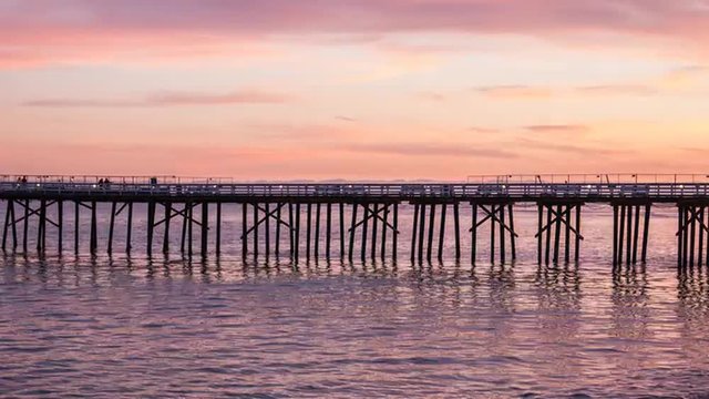 Malibu Pier Sunset Time Lapse near Los Angeles California