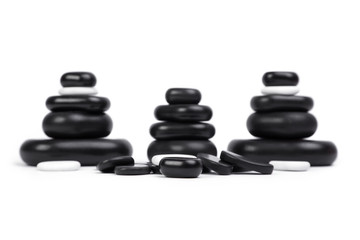 isolated massage stones set