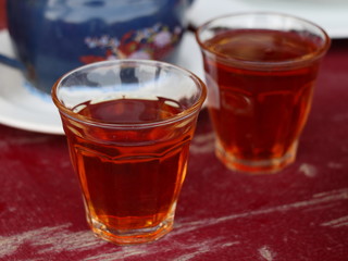 Bedouin tea in glasses