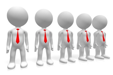 3D businessmen concept