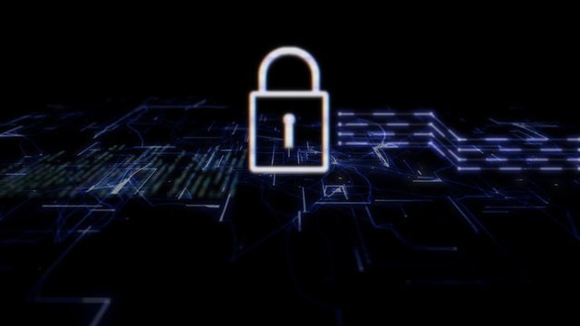 Data Security Lockdown Blue