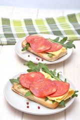 Sandwich with chorizo