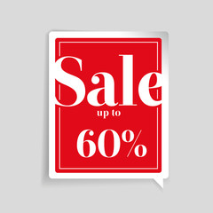 Sale up to 60% off sale label