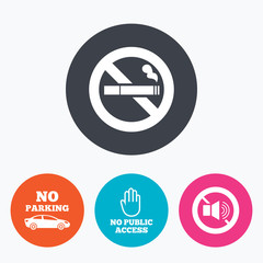 No Smoking, Sound. Private territory parking.