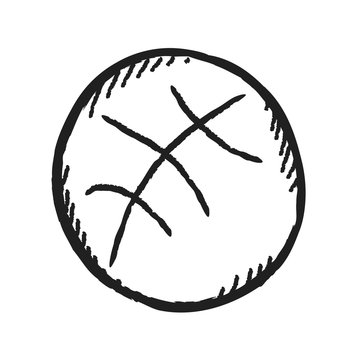 doodle basketball ball