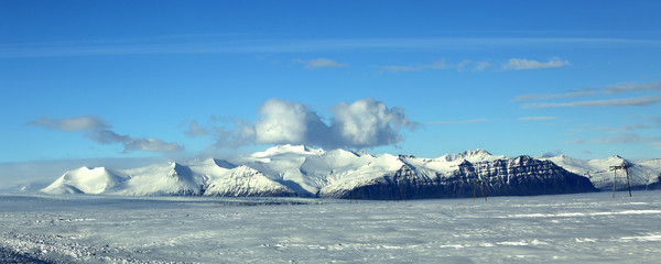 Impressive winter panorama, Iceland