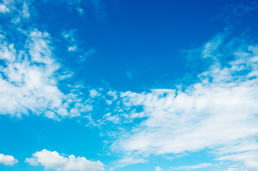 Fototapeta na wymiar White clouds in blue sky.