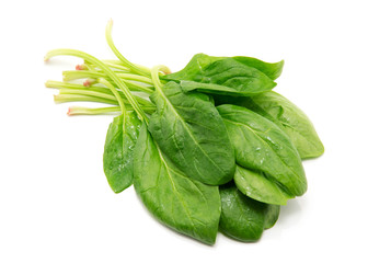Spinach on a white background
