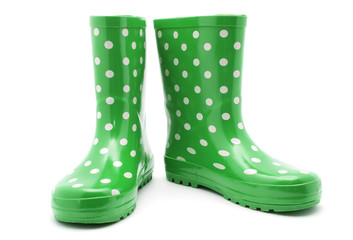 Gumboots. Isolated on white.