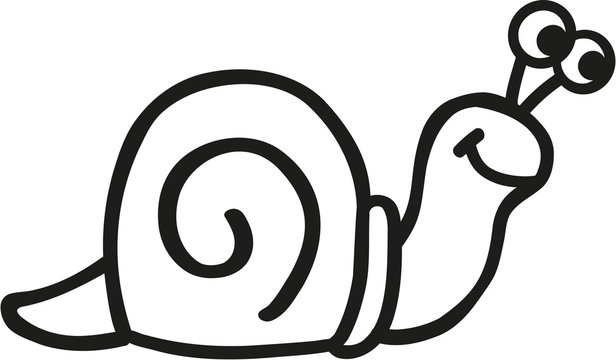 Contour of cartoon snail