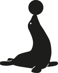 Seal playing with a ball