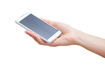 mobile phone in female hand