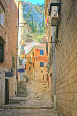 Kotor, Montenegro, January, 6, 2016: The image of Kotor, Montenegro