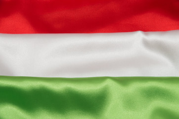 Closeup of the Hungarian flag