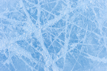 Ice texture on a skating rink