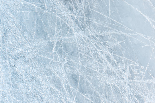 Ice texture on a skating rink
