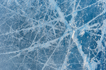 Ice texture on a skating rink