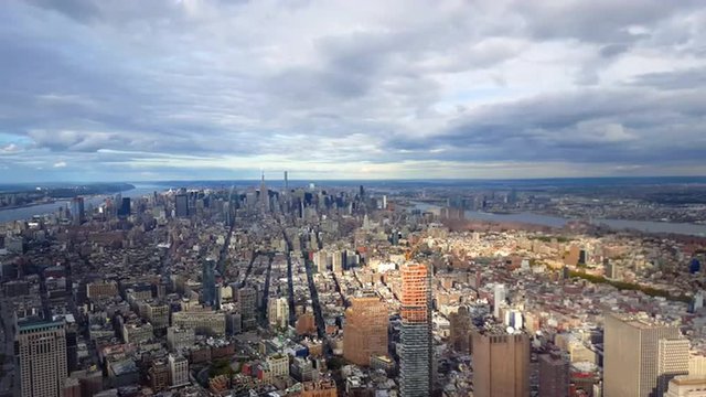 Manhattan View from Downtown Time Lapse 4K