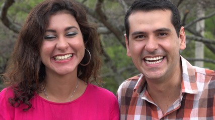 Happy Couple Agree And Smile