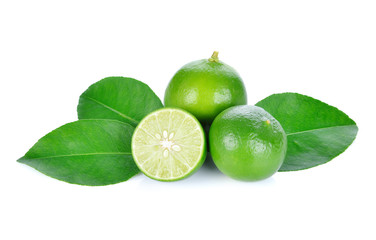 lime isolated on white background.