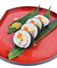 Sushi rice roll japanese food style