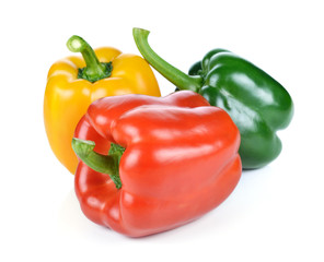 peppers isolated on white background