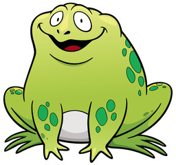 Vector illustration of Frog cartoon