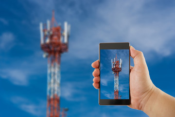 Mobile camera antenna repeater tower