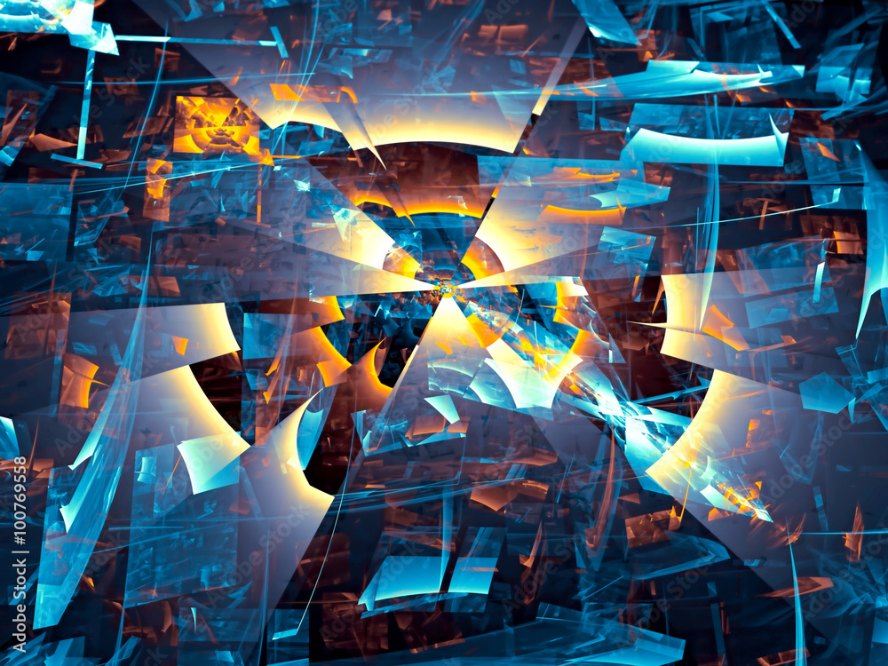 Wall mural abstract digitally generated image chaos background