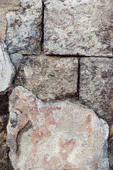 Background of old cracked stone wall