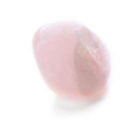 Pink quartz isolated on white background