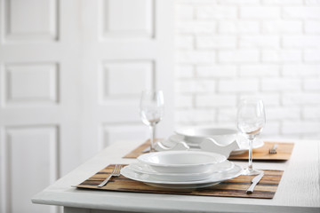 Beautiful table setting with natural eco materials