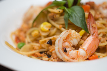 Shrimp spaghetti