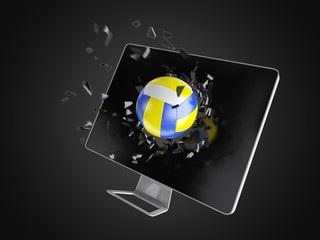 volleyball destroy computer screen.