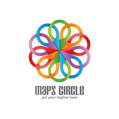 Maps Circle Logo icon