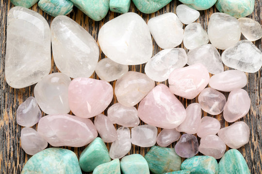 Semiprecious stones background