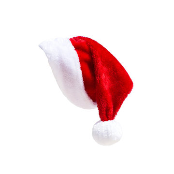 Santa Claus hat on white