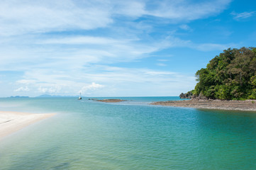 sea beach blue sky sand sun daylight relaxation landscape ,Thailand